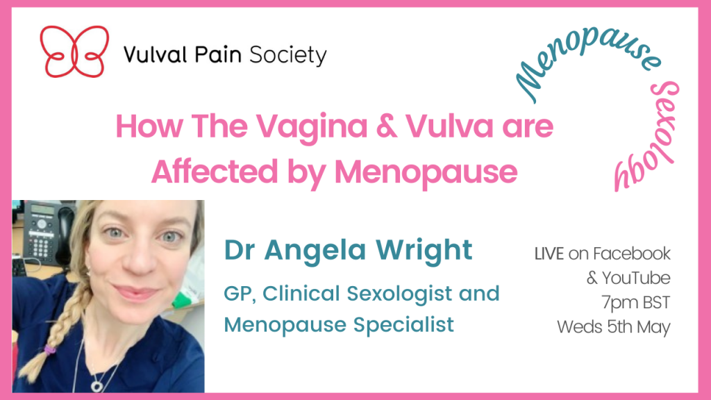 Watch Dr Wright's presentation on the vulva and vagina and menopause on YouTube