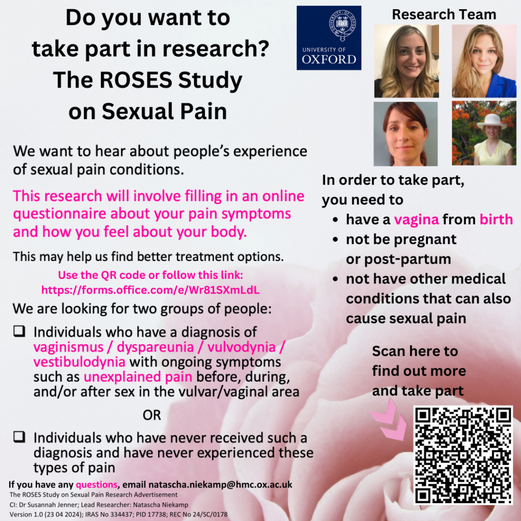 ROSES sexual pain study flyer